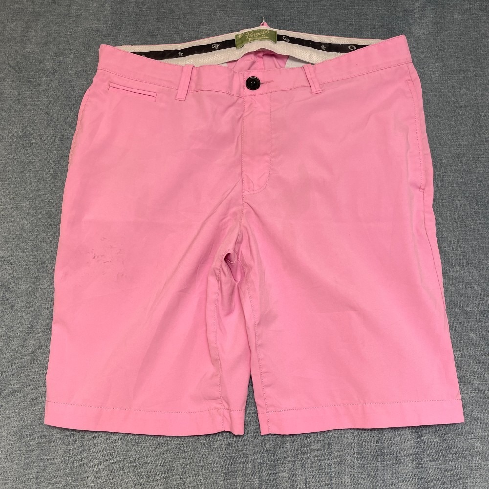 Original Penguin Golf Shorts Mens 35 Pink Flat Front High Performance Pockets
